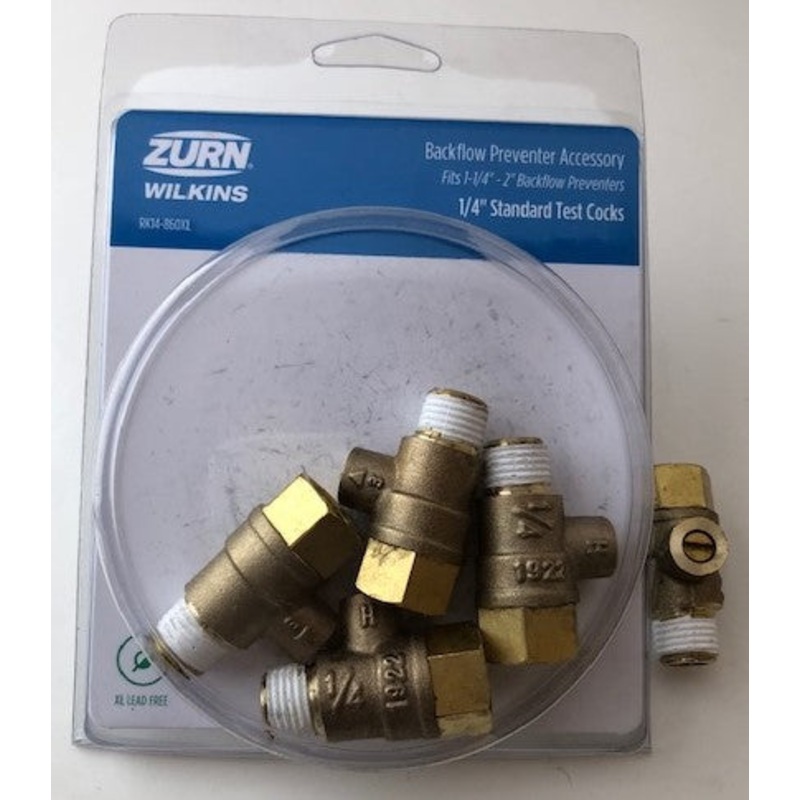 WILKINS RK14-860XL 1/4 LF TEST COCK SET OF 4