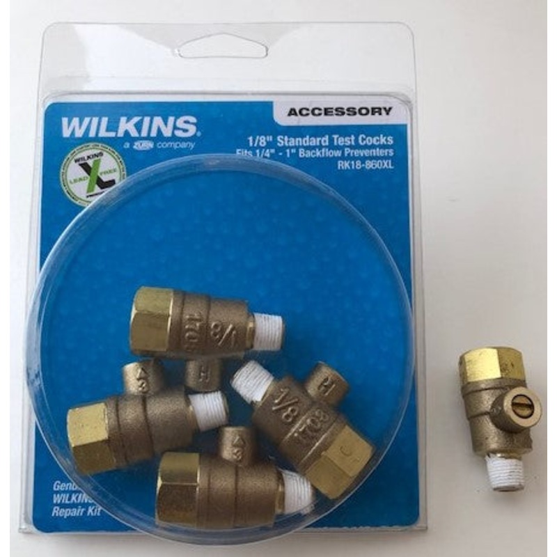 WILKINS RK18-860XL 1/8 LF TEST COCK SET OF 4