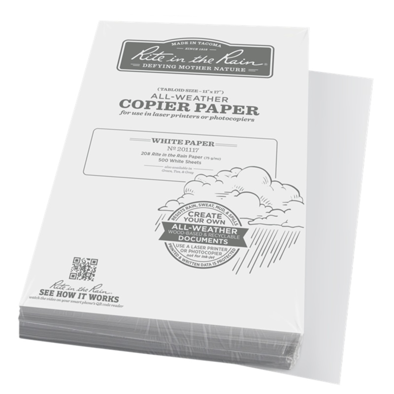 Rite-in-the-Rain – #201117 Copier Pak, 11 x 17, Pkg of 500 Sheets