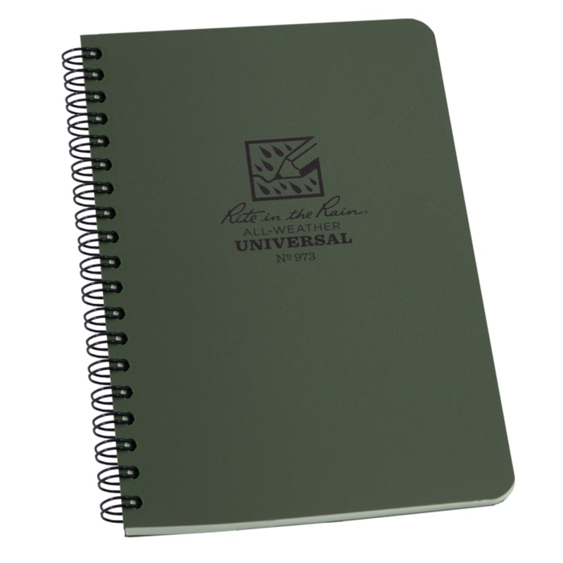 Rite-in-the-Rain – #973 Spiral Notebook, Universal Pattern, Green