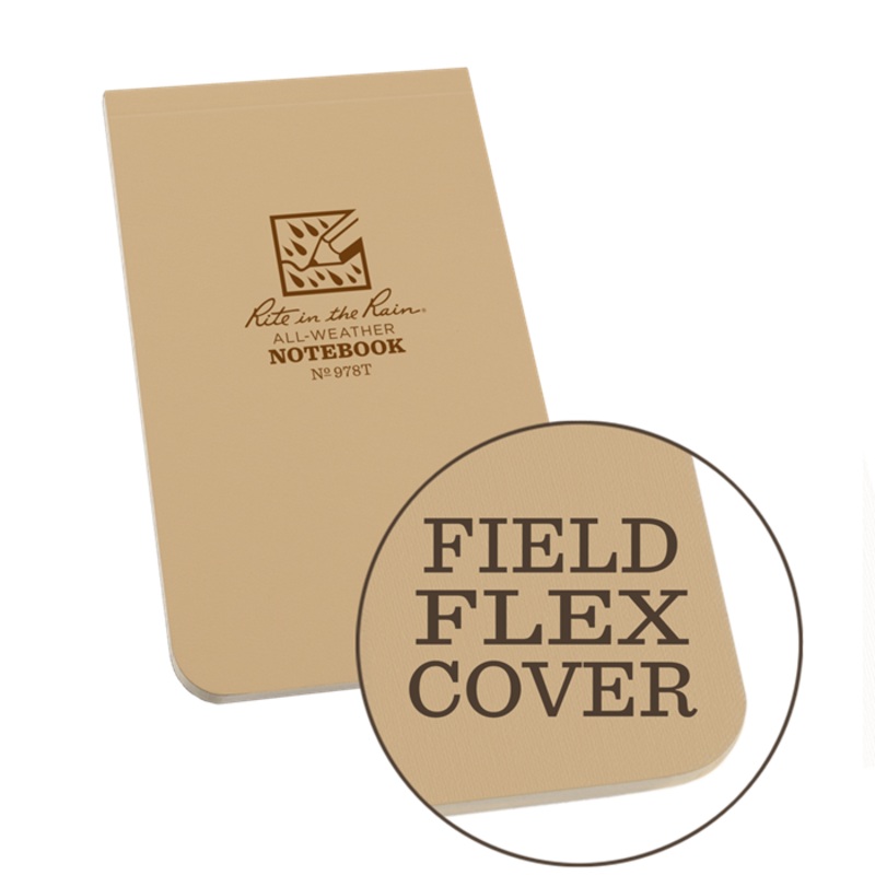 Rite-in-the-Rain – #978T Top Bound Memo Notebook, Universal Pattern, Tan