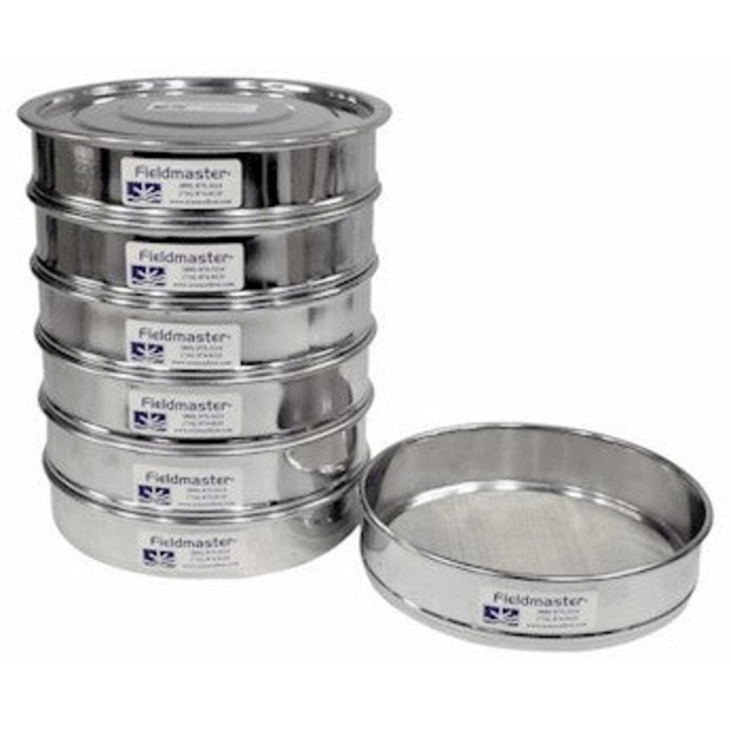 Sieve Set, Steel Frame with Stainless Steel Mesh, 6 Sieves