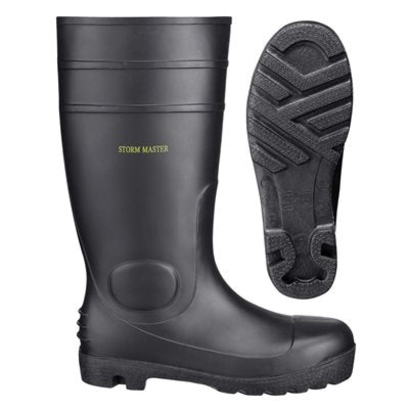 Boots, Storm Master, 15 PVC, Plain Toe, Black