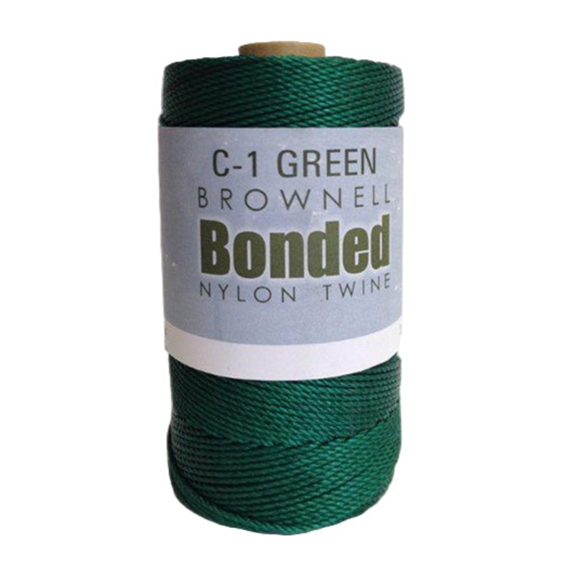 Nylon Twine, Bonded, Green (Various Sizes)