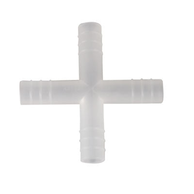 Polypropylene 4-Way Connector, 1/4
