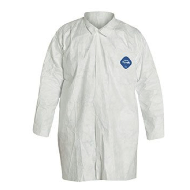 Lab Coat, Tyvek, White|Small|Medium|Large|X-Large|XX-Large