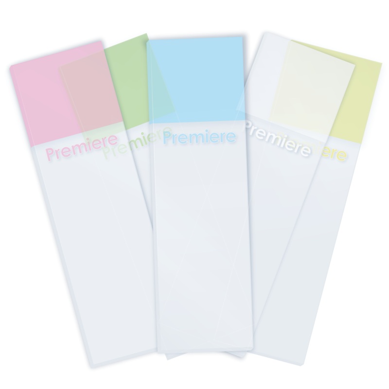 Microscope Slides, Color Frosted One End, Glass, Various Colours