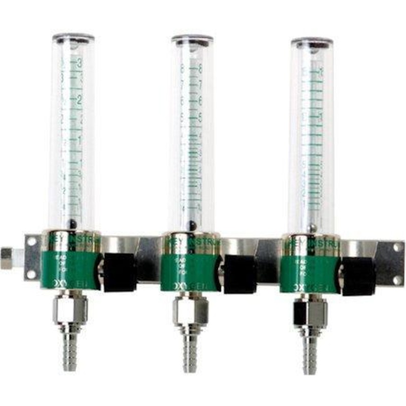 Oxygen Flow Meter Manifolds, 3-Way, 0-3.5 LPM