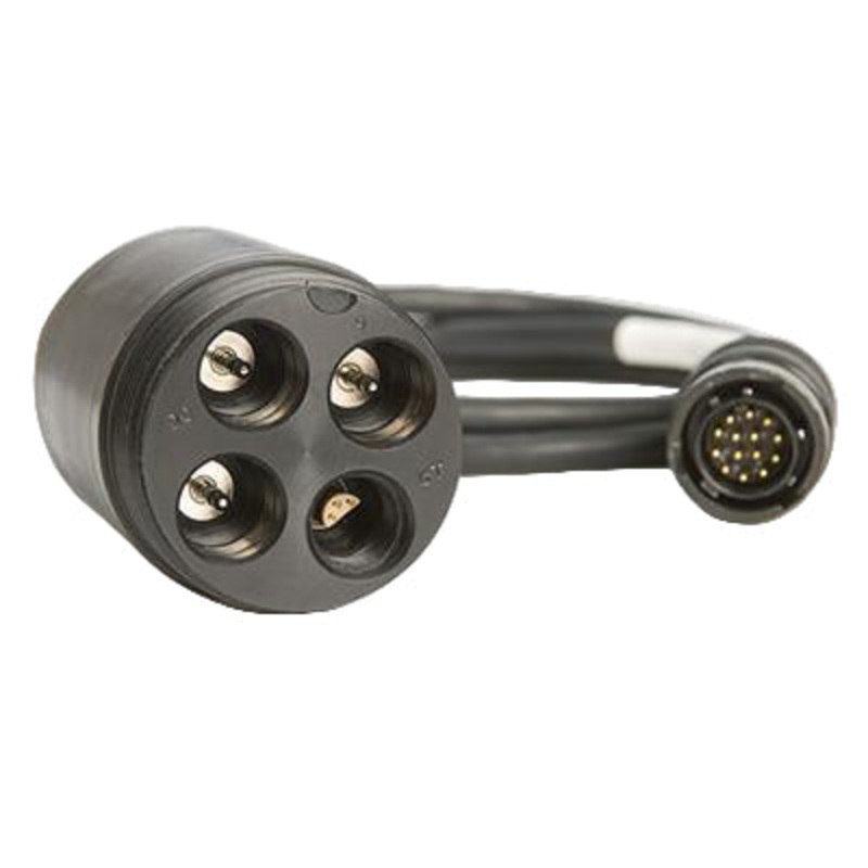 4-port Quatro Cable – DO / Conductivity / Temp. / Dual ISE cable assembly, 1m