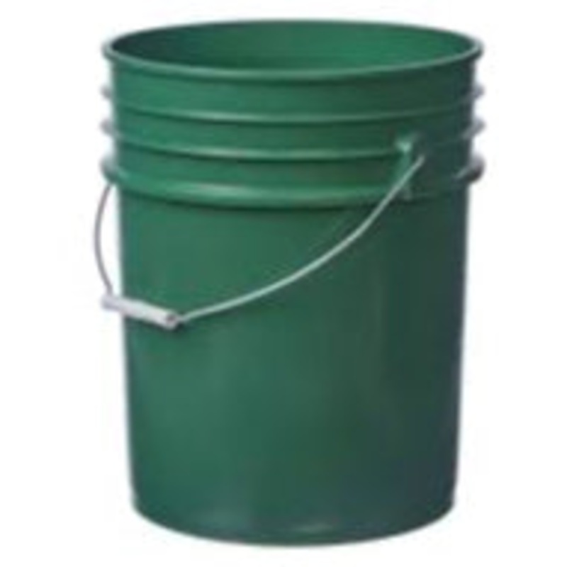 Pail, 5 Gallon, Green, HDPE