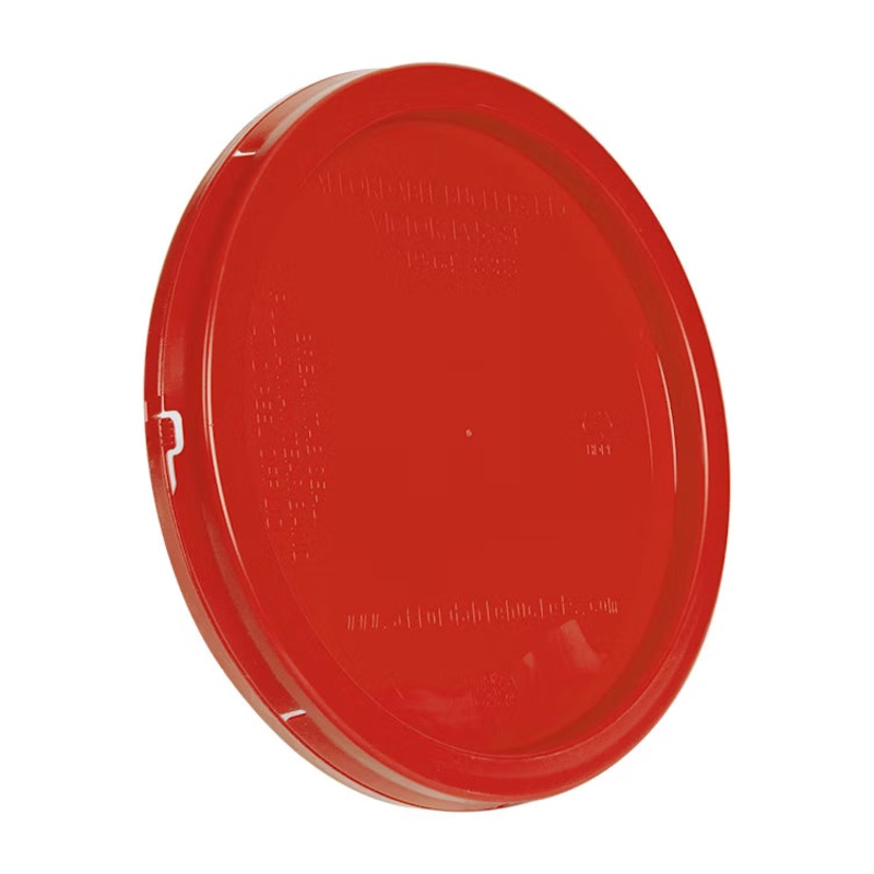 Pail Lid, 1 Gallon, Red HDPE
