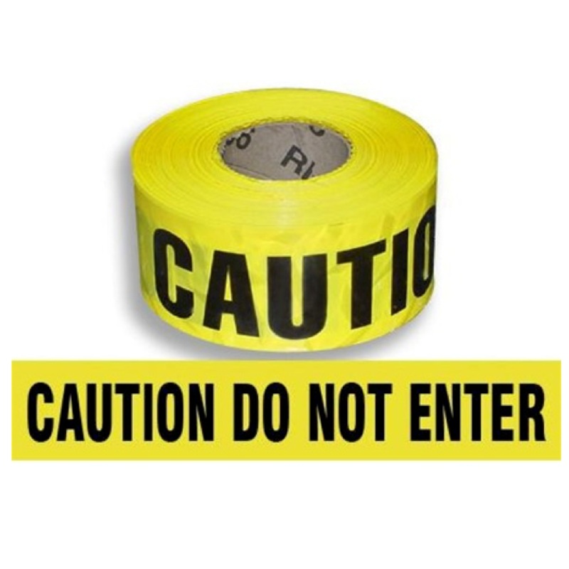 Barricade Tapes, Caution Do Not Enter, Black on Yellow