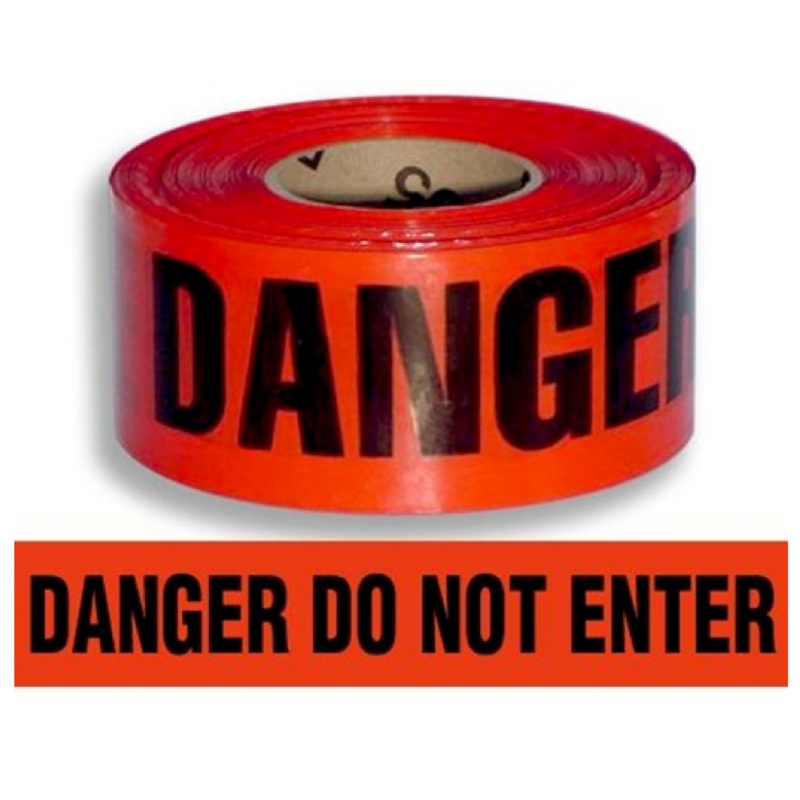 Barricade Tapes, Danger Do Not Enter, Black on Red