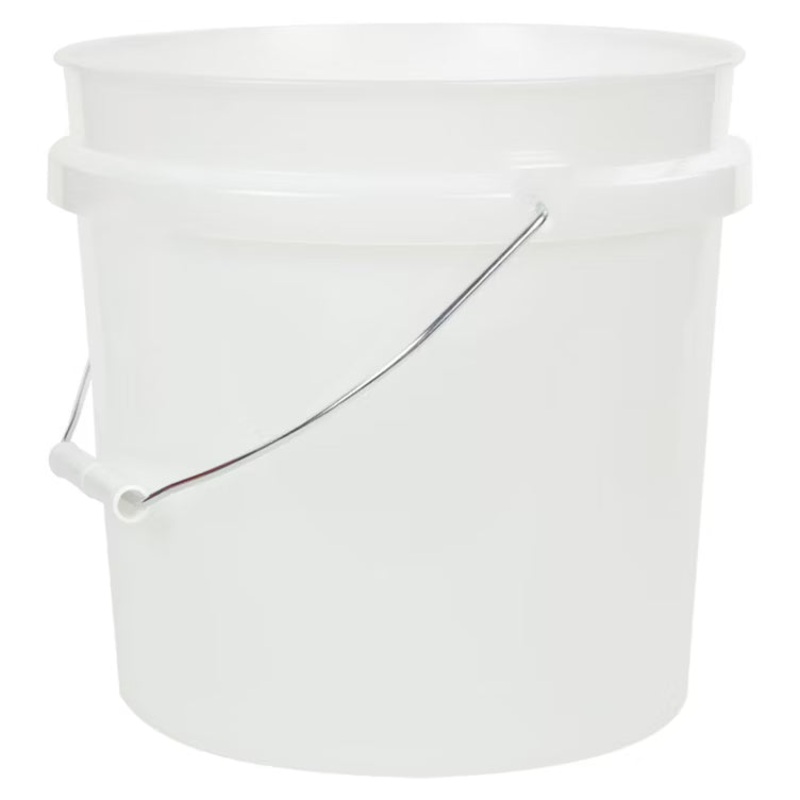 Pail, 2 Gallon, White HDPE