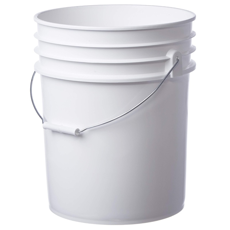 Pail, 5 Gallon, White HDPE