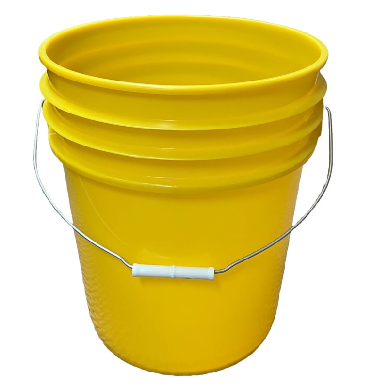 Pail, 5 Gallon, Yellow HDPE