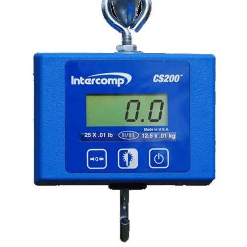 Intercomp CS200 Digital Hanging Scale, 250 lb / 100 kg x 0.1 lb / 0.05 kg