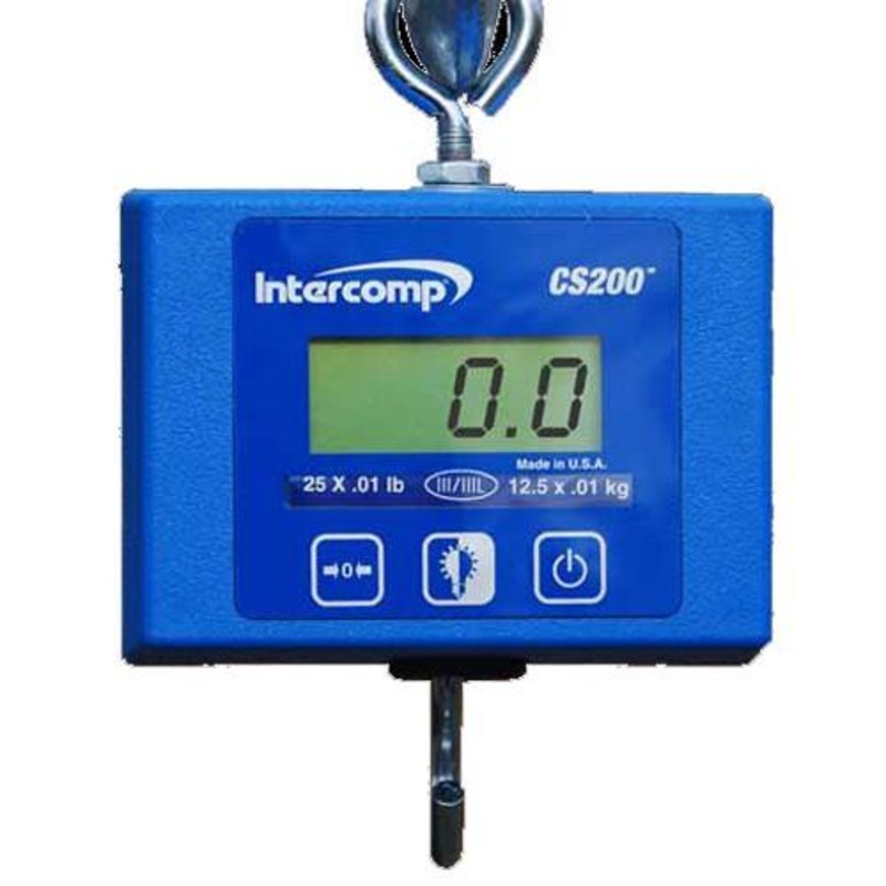 Intercomp CS200 Digital Hanging Scale, 50 lb / 25 kg x 0.02 lb / 0.01 kg