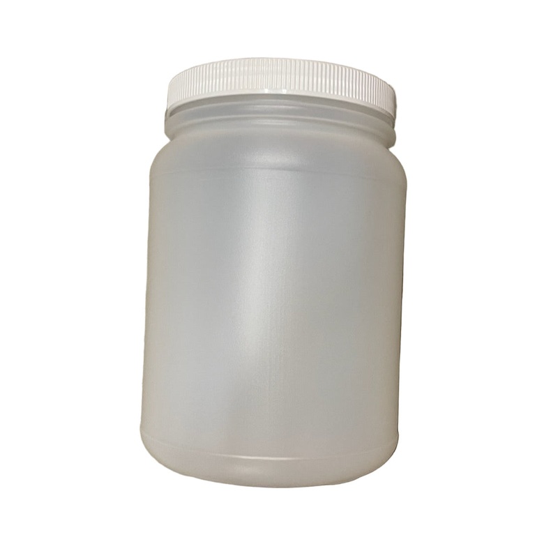 Wide Mouth Natural Plastic Jars, HDPE, 2L (1/2 Gallon)