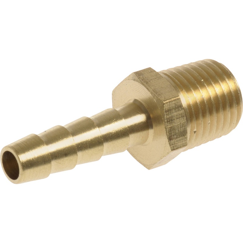 Brass Adapter: 1/8 Male NPT x 1/4 Hose Barb