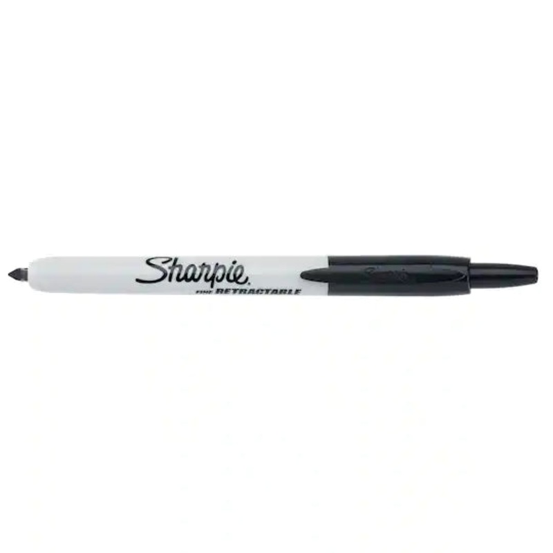 Sharpie Permanent Marker, Retractable, Black