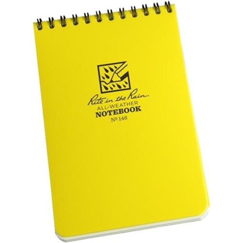 Rite-in-the-Rain – #146 4 X 6 Hip Pocket Top-Spiral Notebook, Yellow, Box of 12