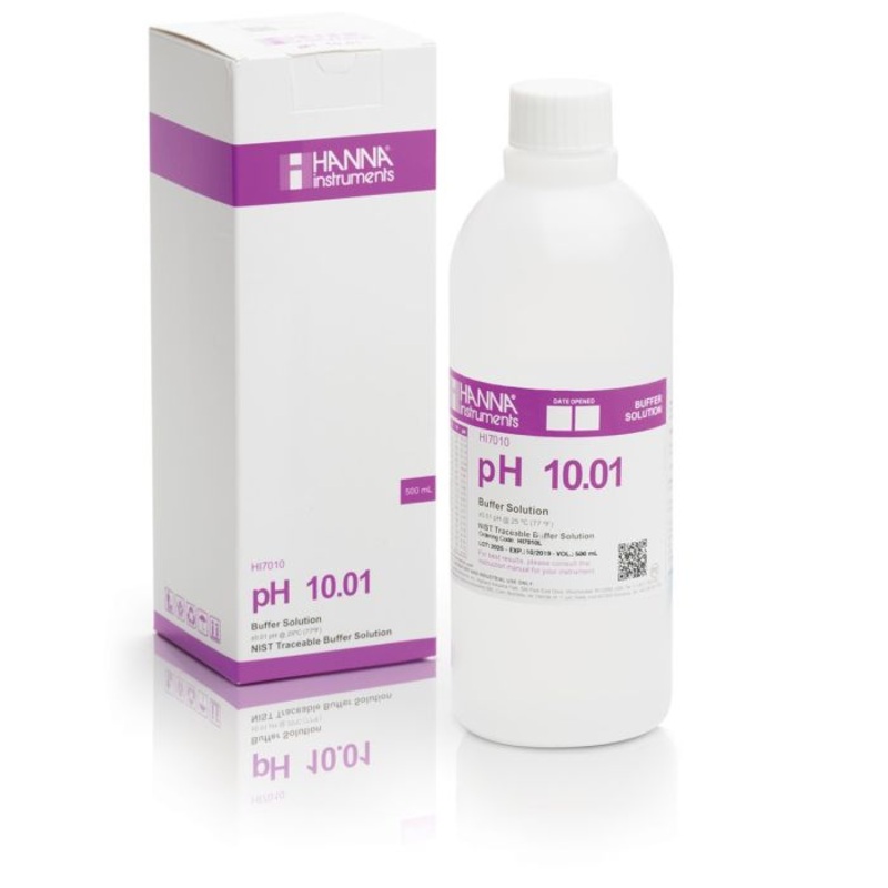 Hanna Standard pH 10.01 Buffer Solution, 500 ml