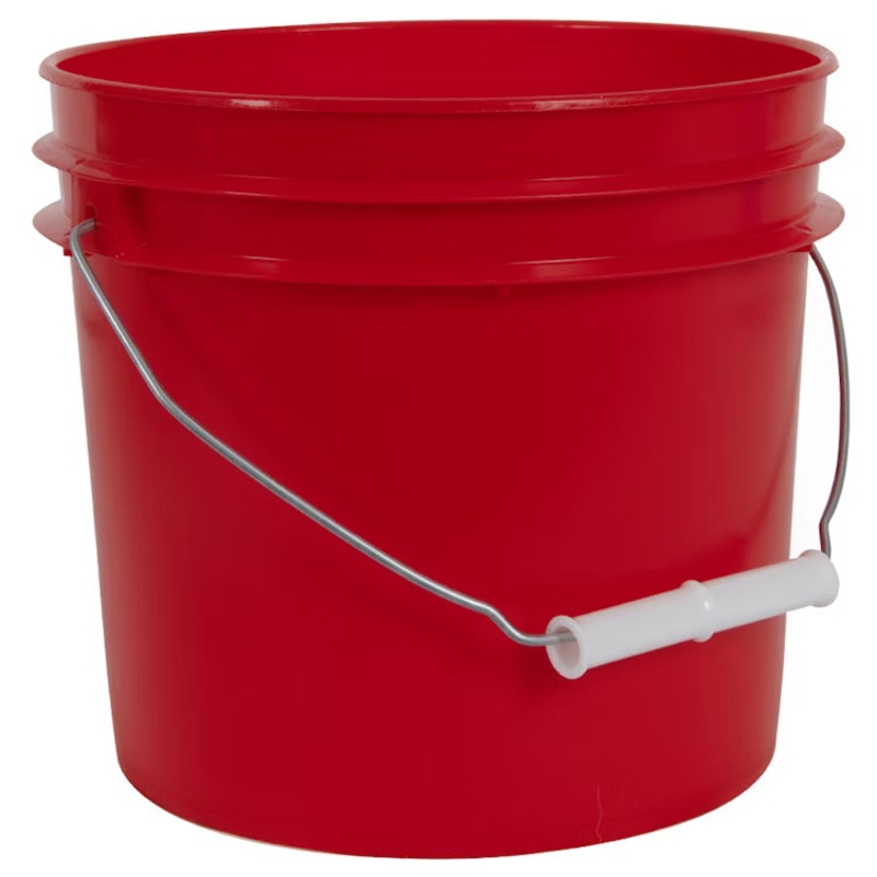 Pail, 1 Gallon, Red, HDPE