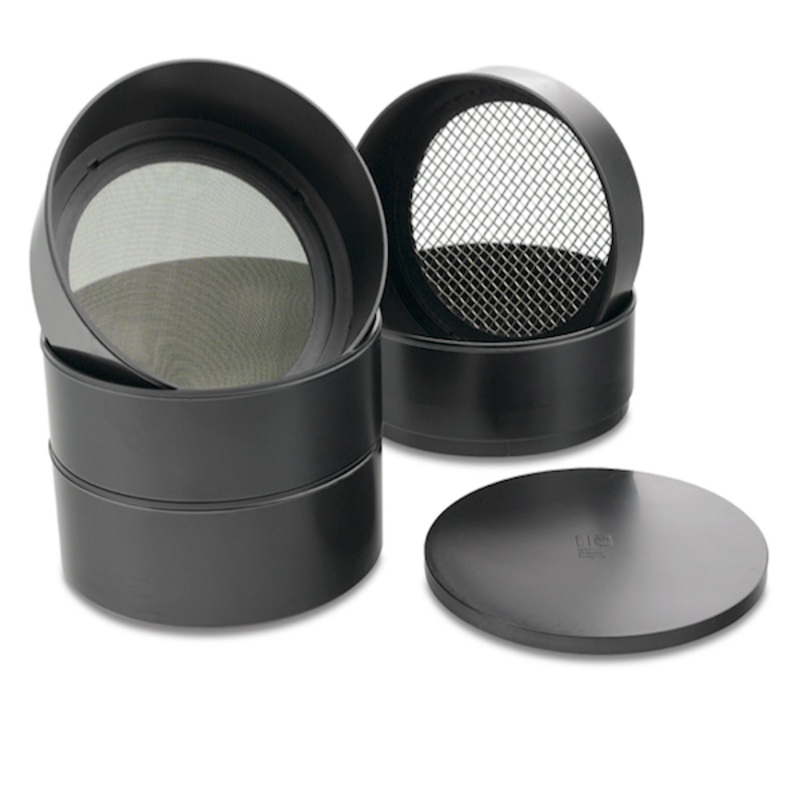 Sieve Sets, Plastic Frames with Stainless Steel Mesh, Set of 4