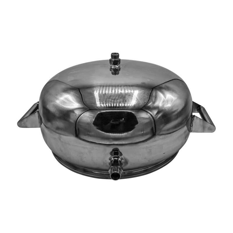 12×6 Jacketed Platter w/ 1/2 Compression Jacket Ports & 1/2 Compression Spout & Handles