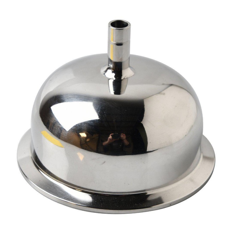 4 Hemispherical End Cap w/ 1/2 Tube Stub