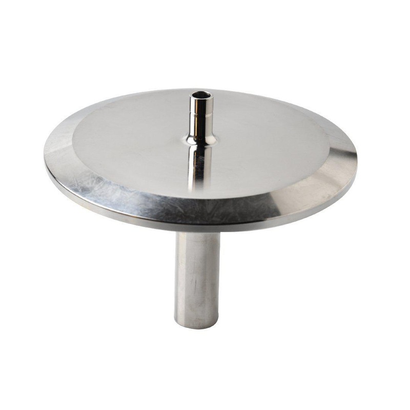 6 Flat End Cap w/ 1/2 Tube Stub & 5 Dip Tube
