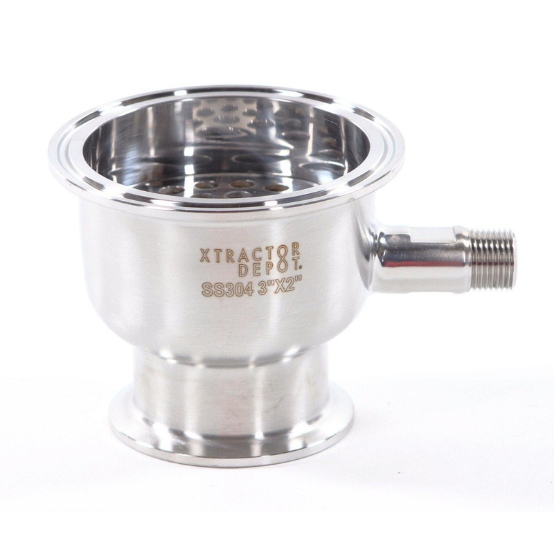 Hemispherical Reducer w/ Filter Plate & 1/2 MNPT Side-port