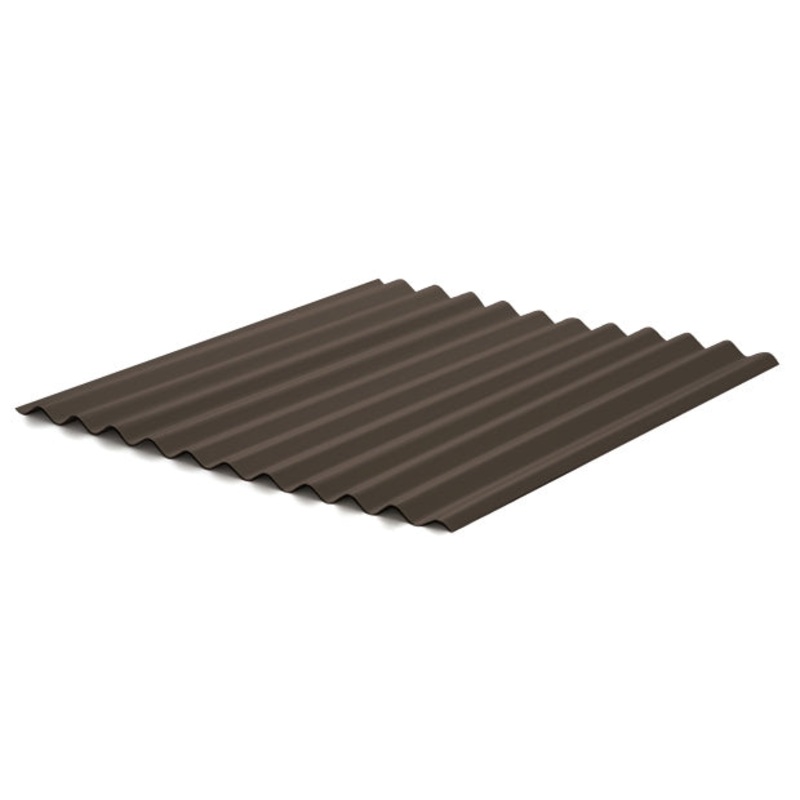 5/8 Corrugated Metal Panel – Cocoa Brown – 26 Gauge