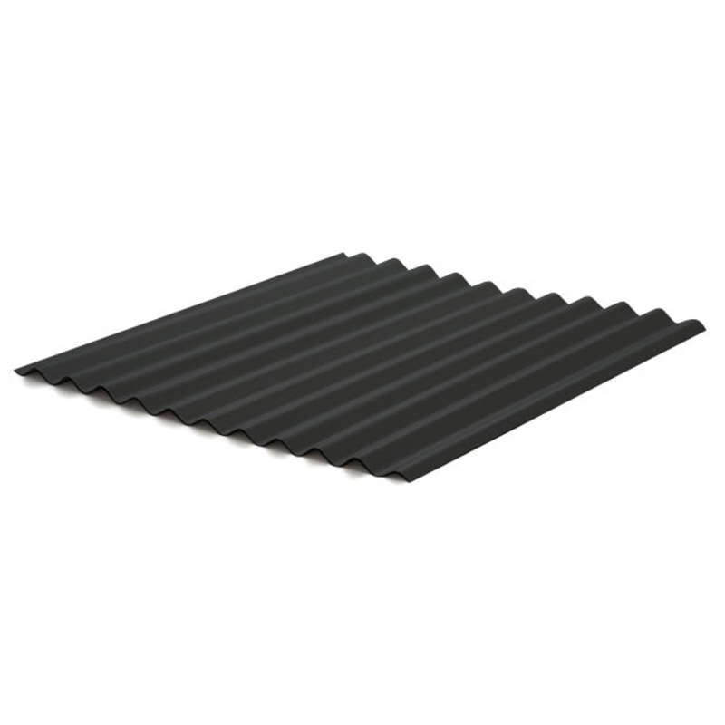5/8 Corrugated Panel – Matte Black – 26 Gauge