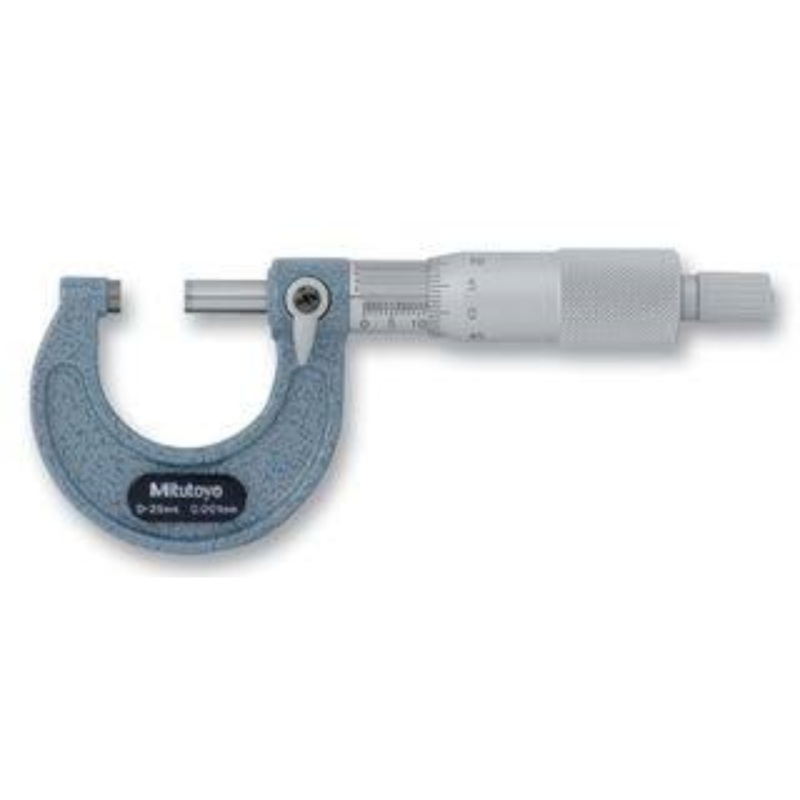 Mitutoyo Metric Analogue Outside Micrometer 0-25mm, Ratchet Stop 103-137