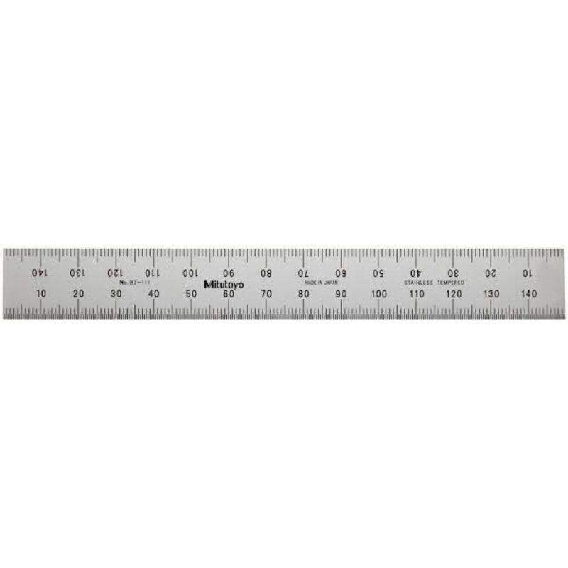 Metric Steel Rule, Wide Rigid Rule, 150mm 182-111