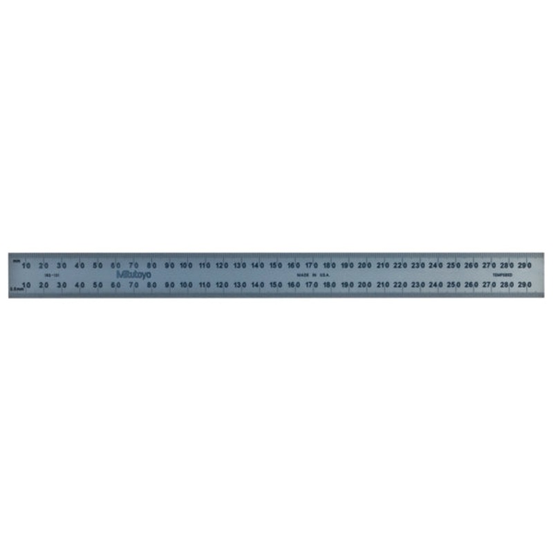 Metric Steel Rule, Wide Rigid Rule, 300mm 182-131