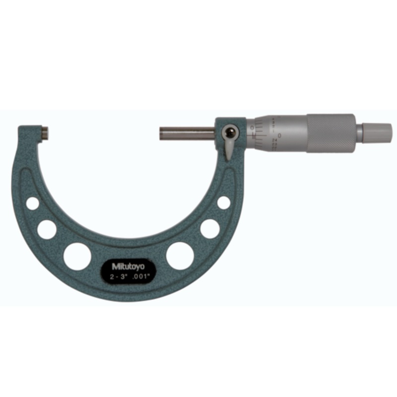 Mitutoyo Imperial Analogue Outside Micrometer 2-3, Ratchet Stop 103-179