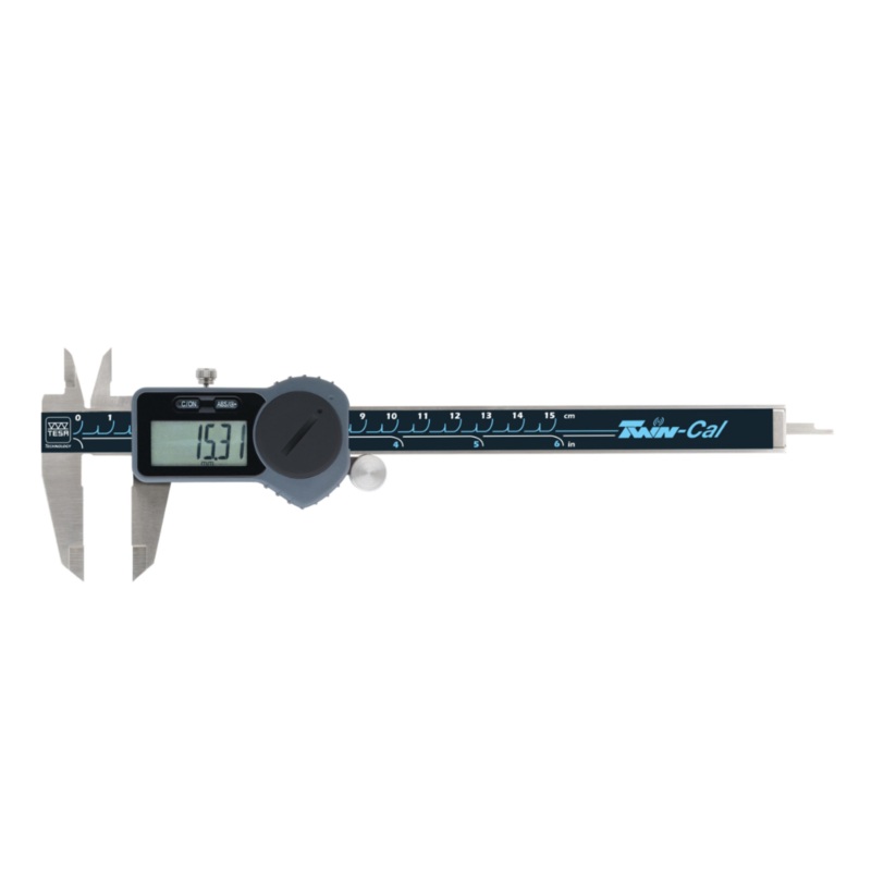 Tesa Twin-Cal Digital Caliper  00530094 0-150mm/0-6 IP40 (Round Depth Rod with thumb roller) 00530094