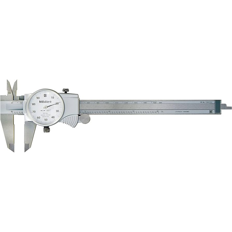 Mitutoyo Dial Caliper 0-6, 0.001, 0.1/rev, Imperial 505-742