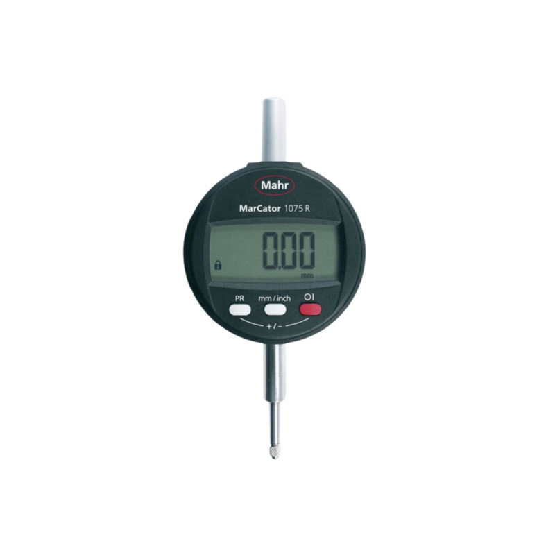 Mahr 4336020 Digital Indicators 1075 R : Range: 12.5mm/0.5 Resolution: 0.0001/0.005mm Stem: 8mm Accuracy .015mm Force 0.5-1N