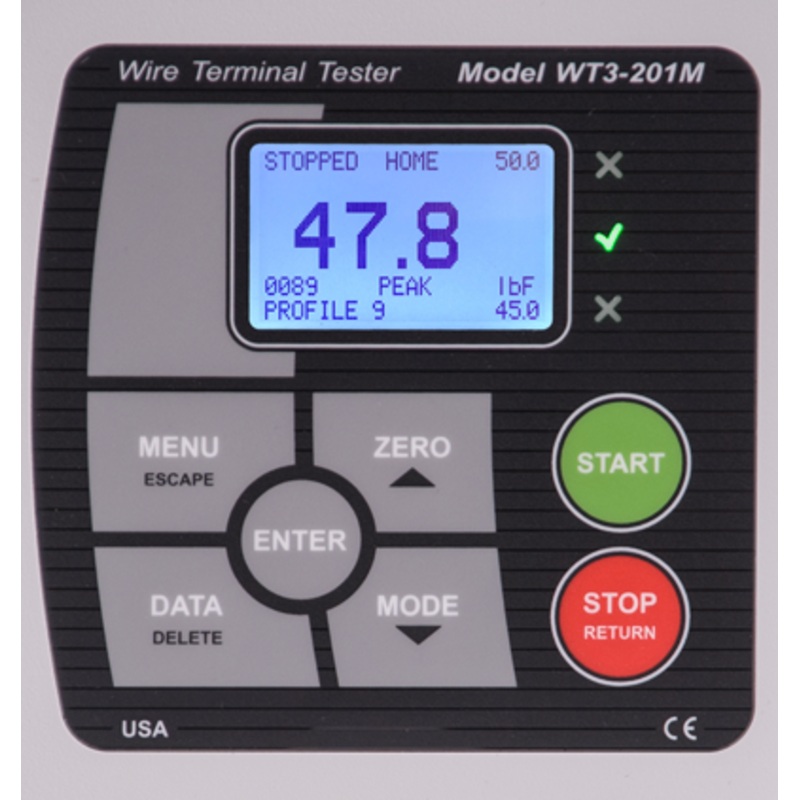 Mark-10 Wire Pull Testers Model WT3-201M Save Multiple Profiles Option WF010