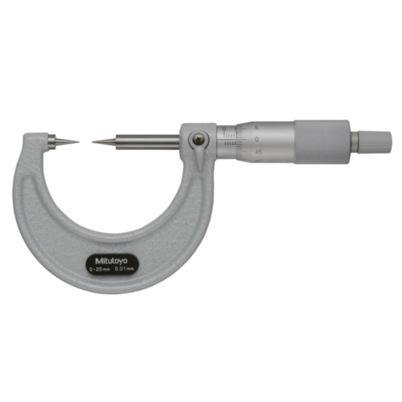 Point Micrometer with Hardened Tip 0-25mm, 15 Tip 112-153