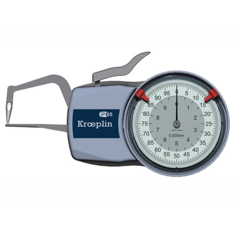Kroeplin Analogue Tube Wall Caliper Gauge 0-10mm, 0.005mm D1R10, (Mitutoyo 209-400)