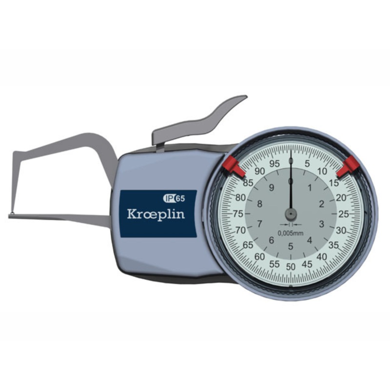 Kroeplin Analogue Tube Wall Caliper Gauge 0-10mm, 0.005mm D1R10S (Mitutoyo Equivalent  209-401)