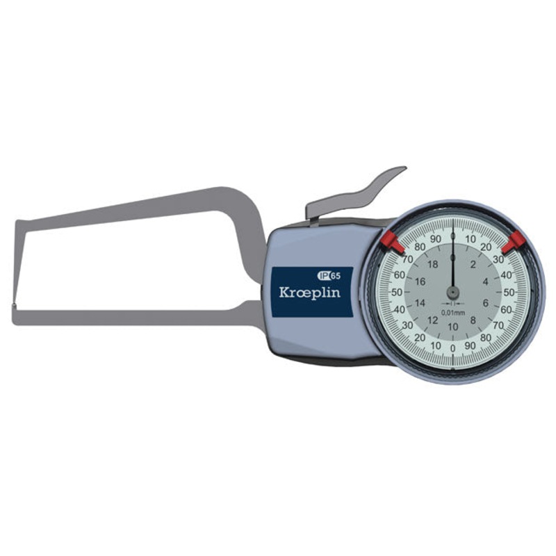 Kroeplin Analogue Tube Wall Caliper Gauge 0-20mm, 0.01mm D2R20S ( Mitutoyo Equivalent 209-406)