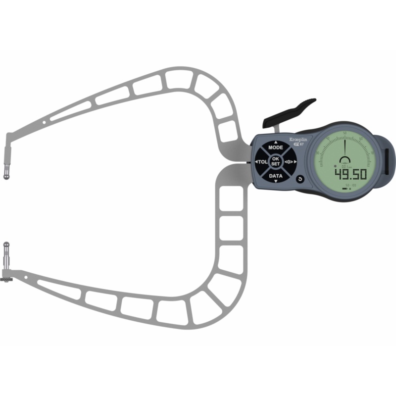 Kroeplin Digital External Caliper Gauge 50-100mm, 0.001mm K4100