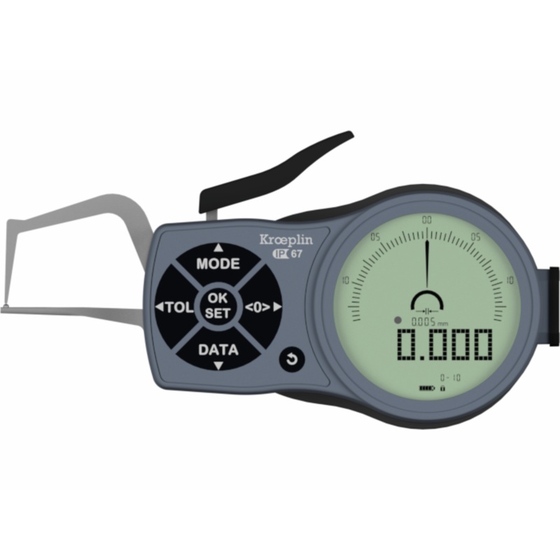 Kroeplin Digital Tube Wall Caliper Gauge 0-10mm, 0.001mm K1R10S