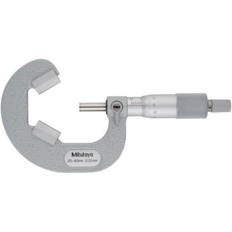 Mitutoyo 3 Flute V-Anvil Micrometer 25-40mm 114-103
